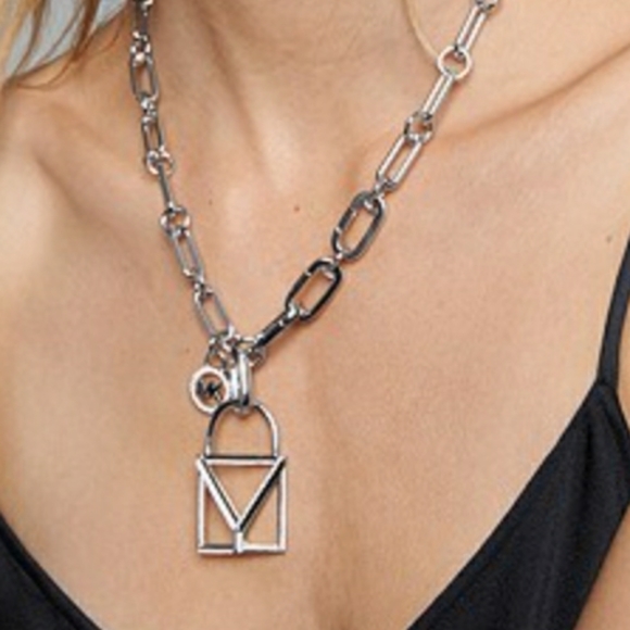 ♥️Michael Kors Sterling silver Mercer Charm Pave New Rhinestones Locket Pendant - Picture 3 of 7